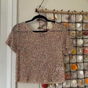 TOPSHOP sequin top